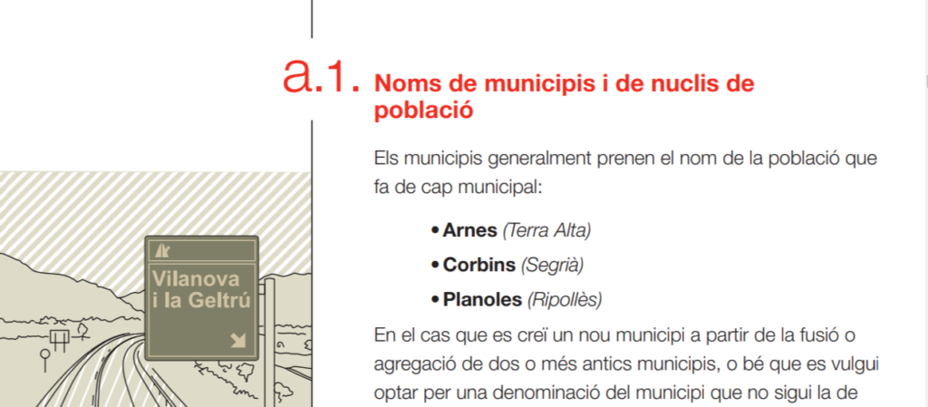 Criteris per a la toponímia d’àmbit municipal Criteris per a la toponímia d’àmbit municipal